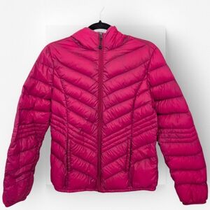 Packable Down Jacket Xersion Bright Pink Purple Puffer Coat Small